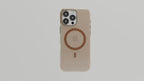 Crystal Flux – Brown Transparent Magnetic Case for iPhone 16 pro