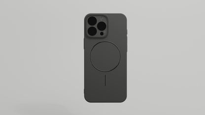 CamSafe – Black Minimal phone case with Kickstand & LensGuard for iPhone 16 pro