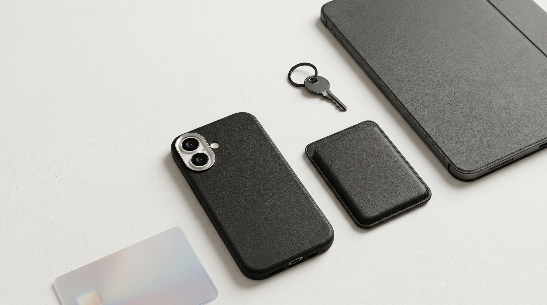 Primo – Black Leather Premium MagSafe Case Cover for iPhone 17 banner 1