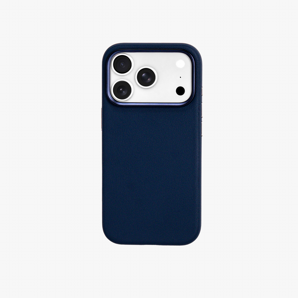 Primo – Blue Leather Premium MagSafe Case Cover for iPhone 17 pro