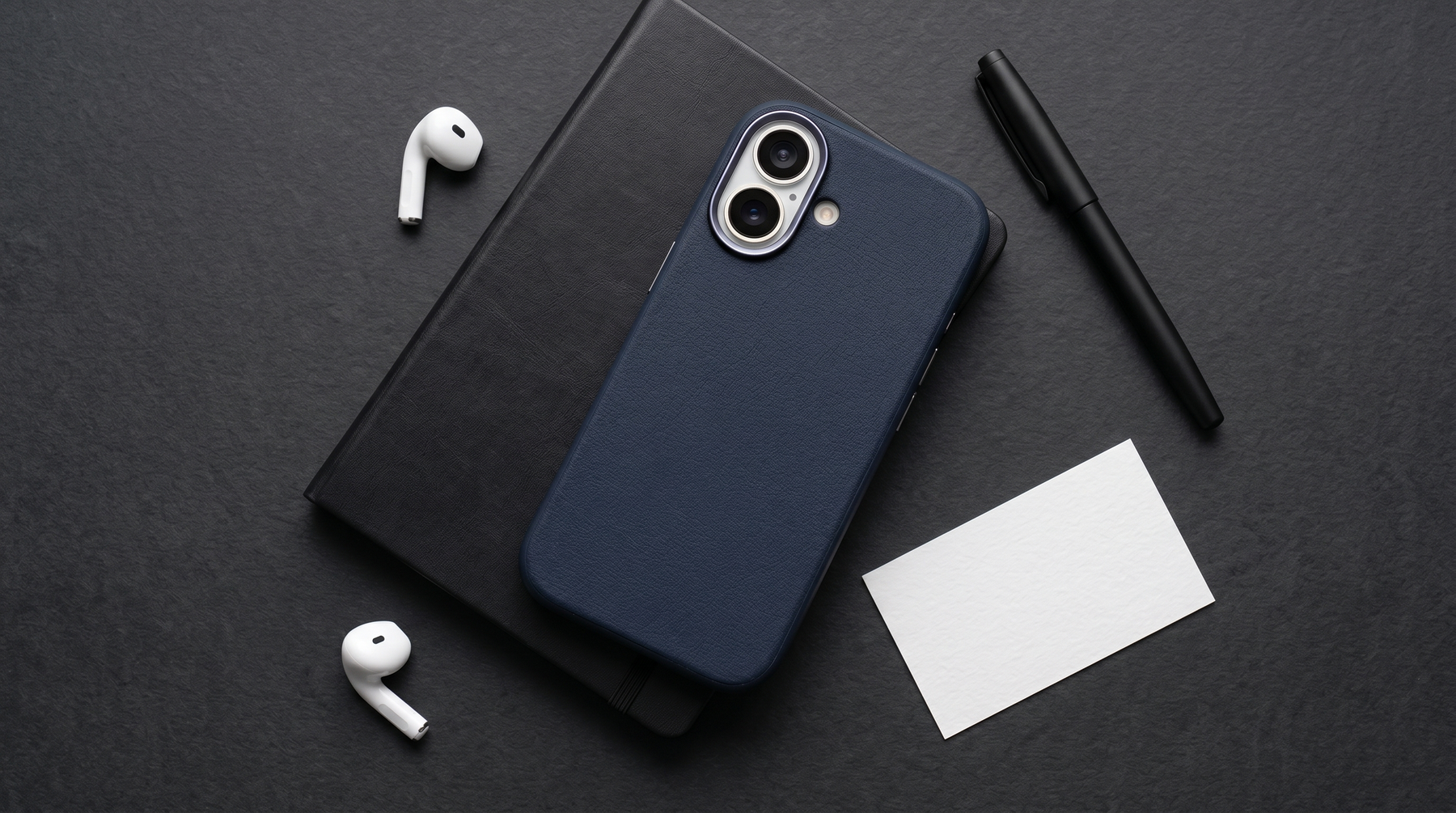 Primo – Blue Leather Premium MagSafe Case Cover for iPhone 17 banner 2