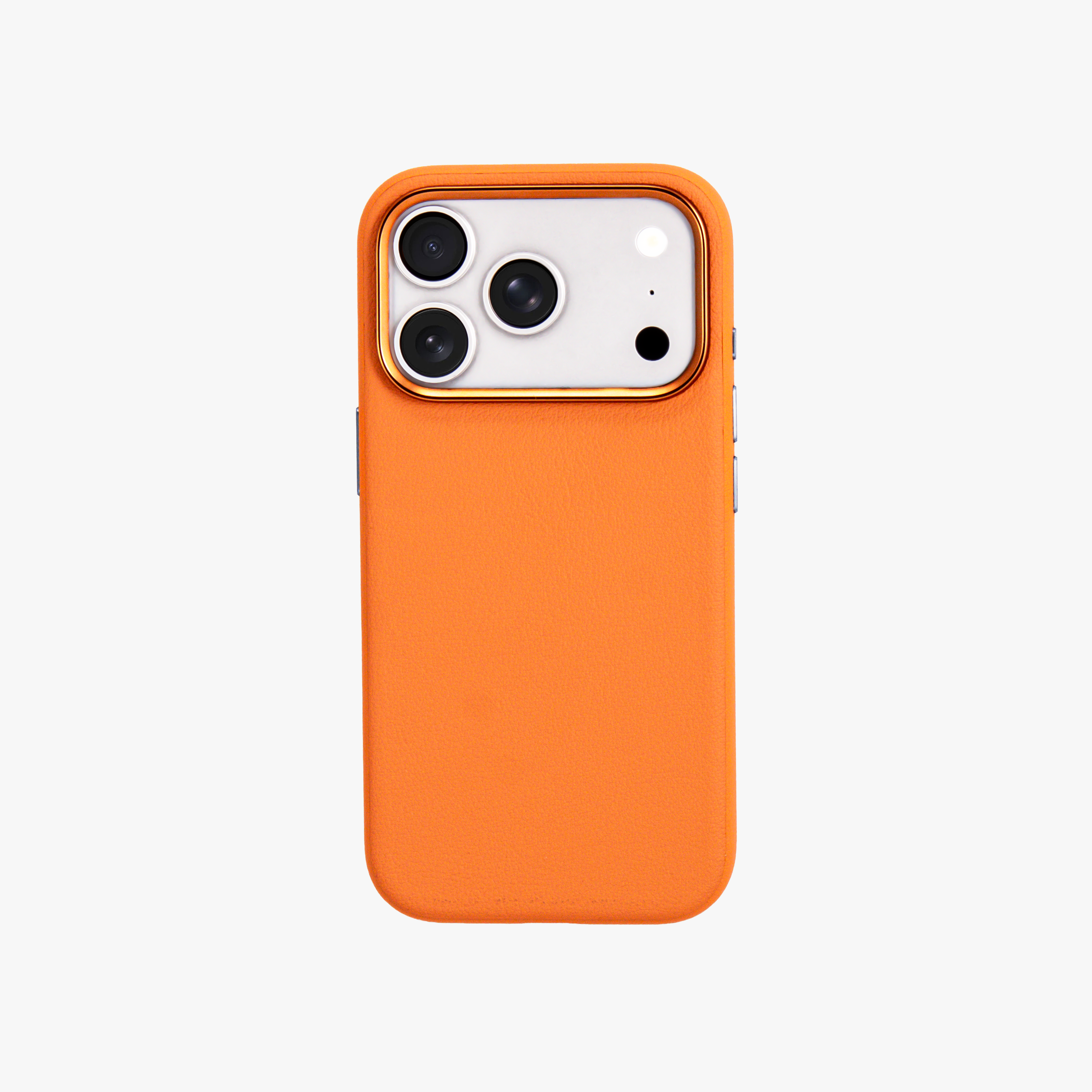 Primo – Orange Leather Premium MagSafe Case Cover for iPhone 17 pro