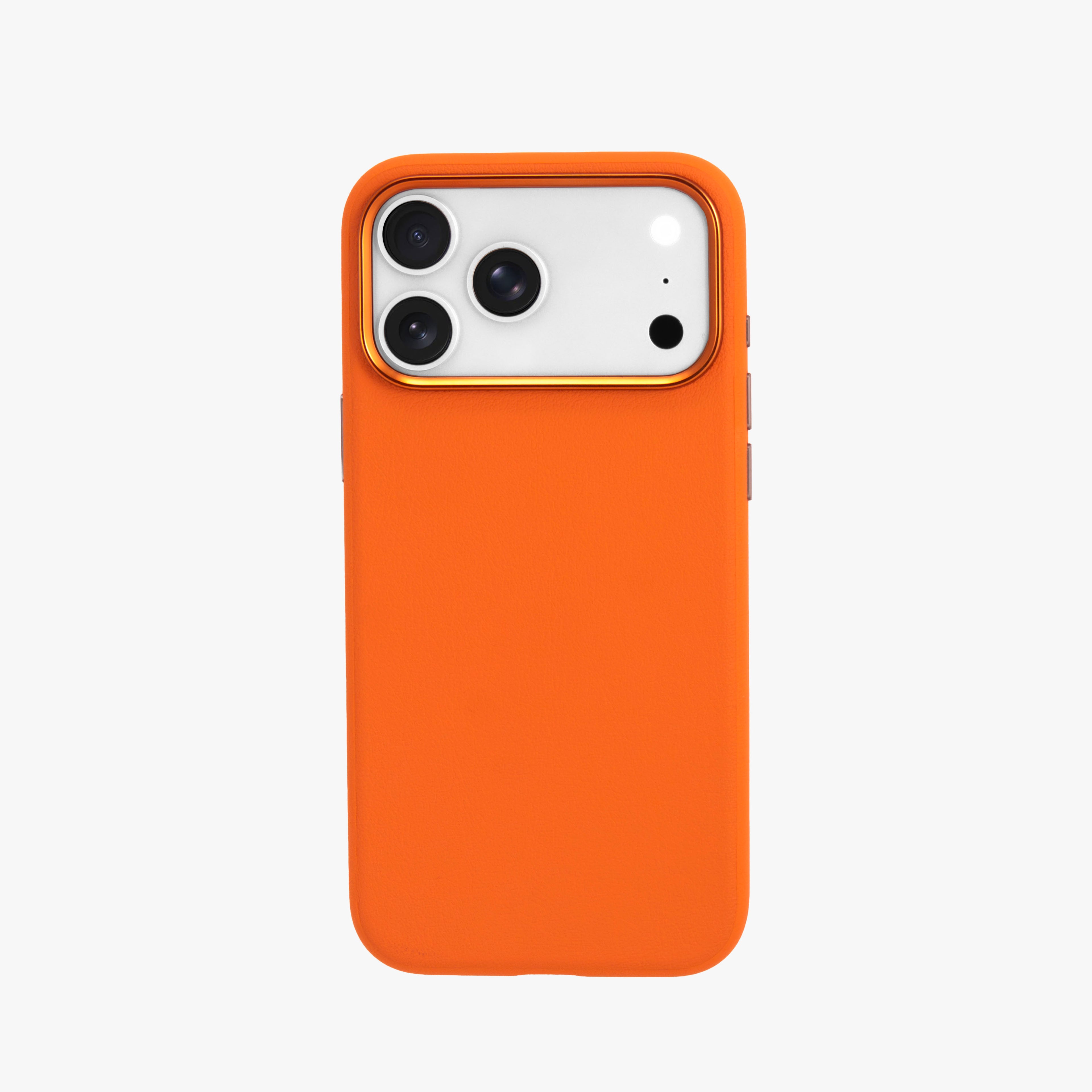 Primo – Orange Leather Premium MagSafe Case Cover for iPhone 17 Pro Max