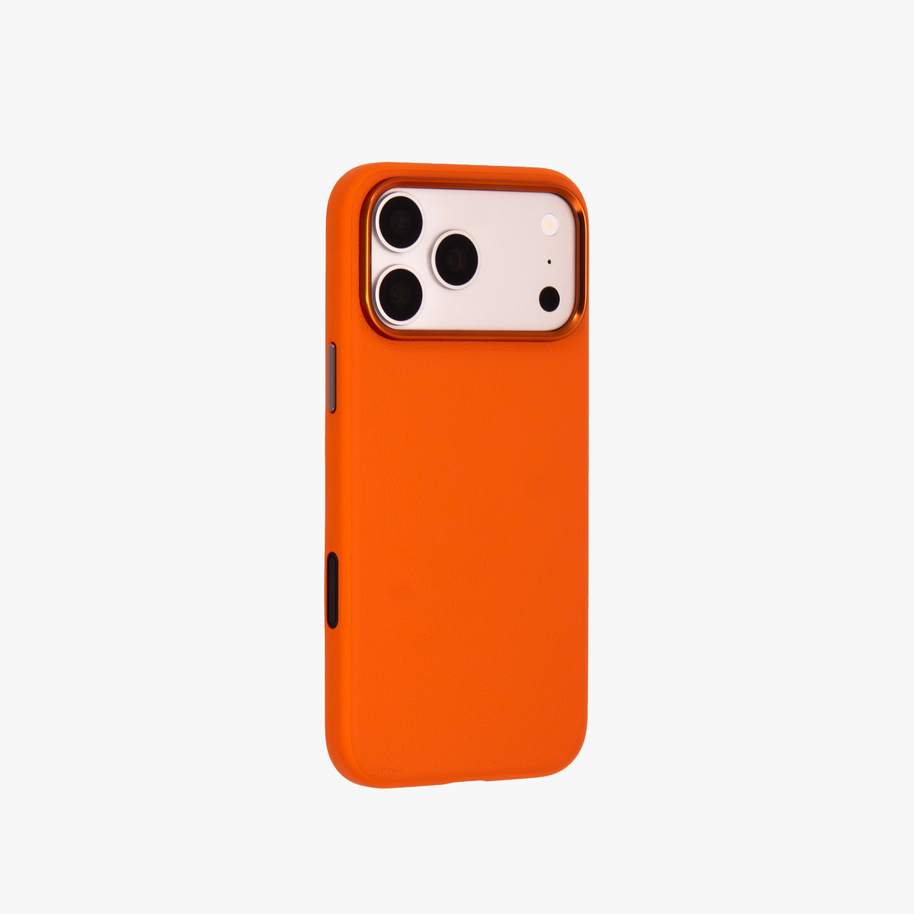 Primo – Orange Leather Premium MagSafe Case Cover for iPhone 17 Pro Max