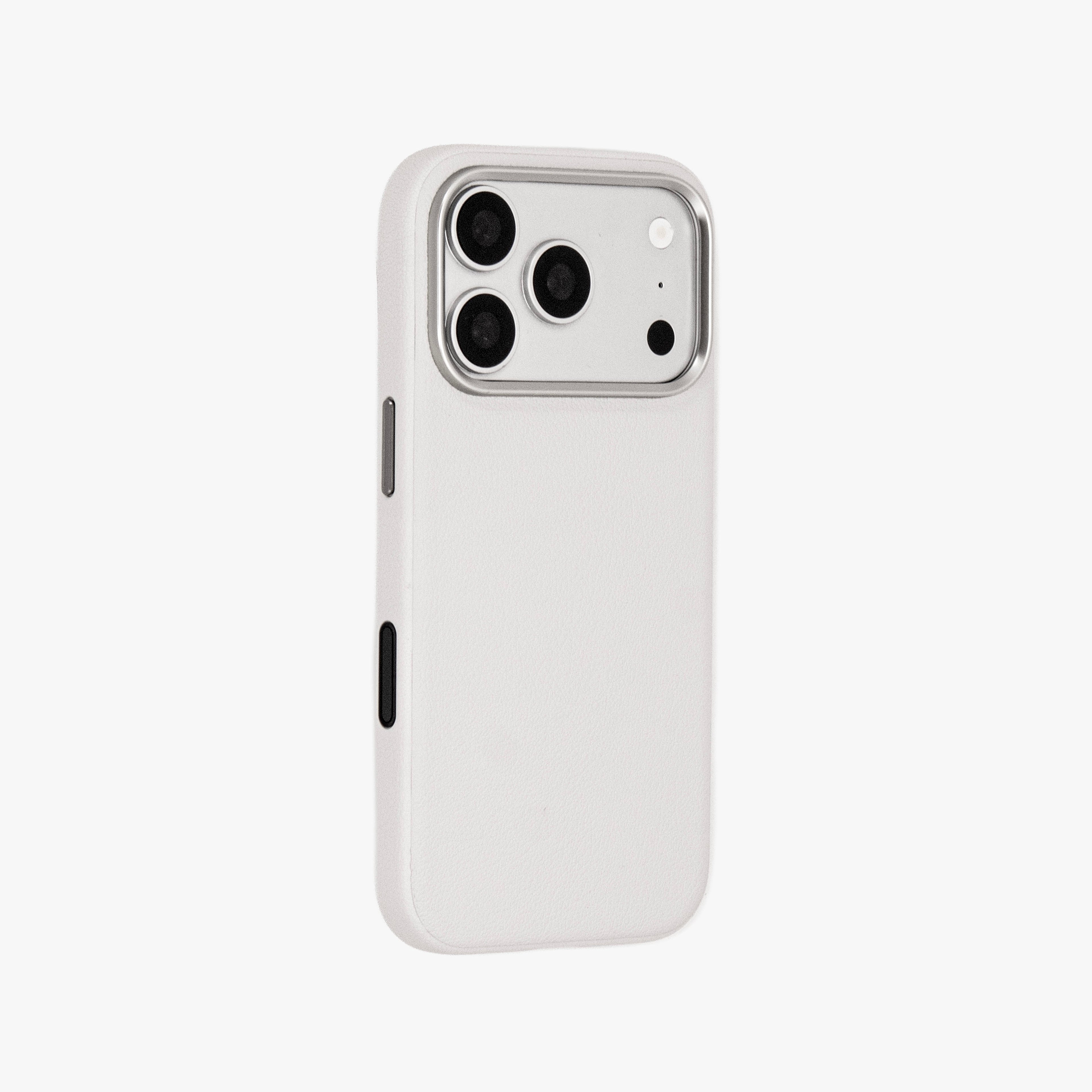 Primo – White Leather Premium MagSafe Case Cover for iPhone 17 pro