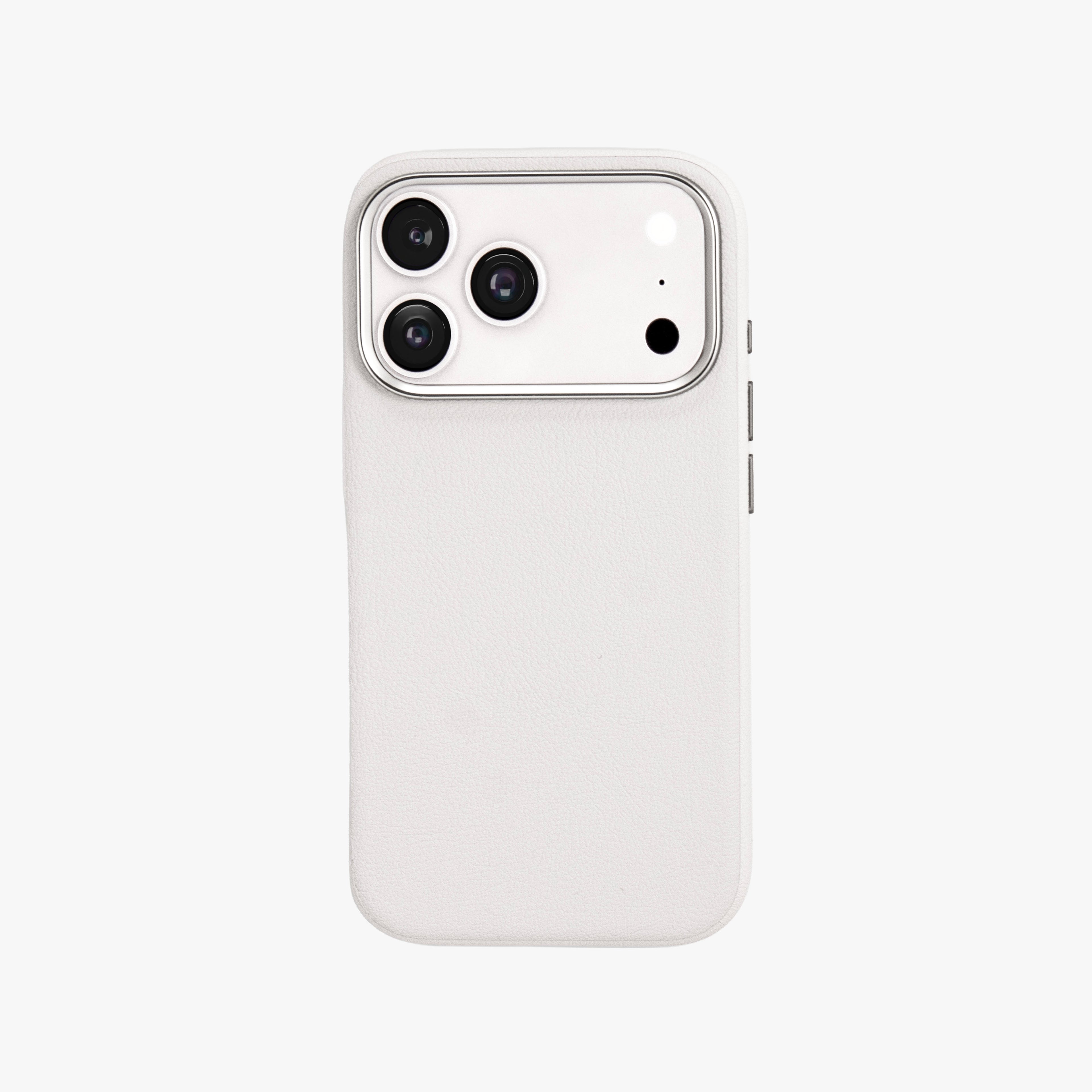 Primo – White Leather Premium MagSafe Case Cover for iPhone 17 pro