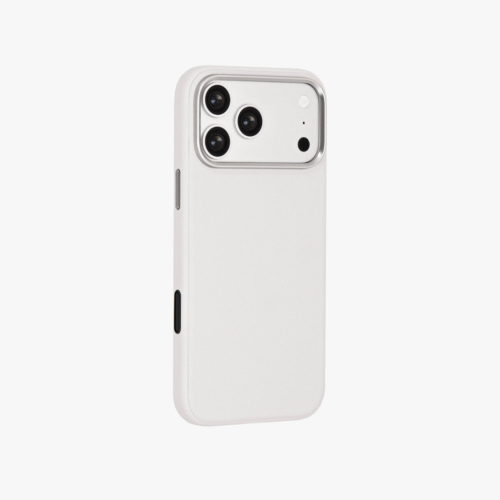 Primo – White Leather Premium MagSafe Case Cover for iPhone 17 Pro Max