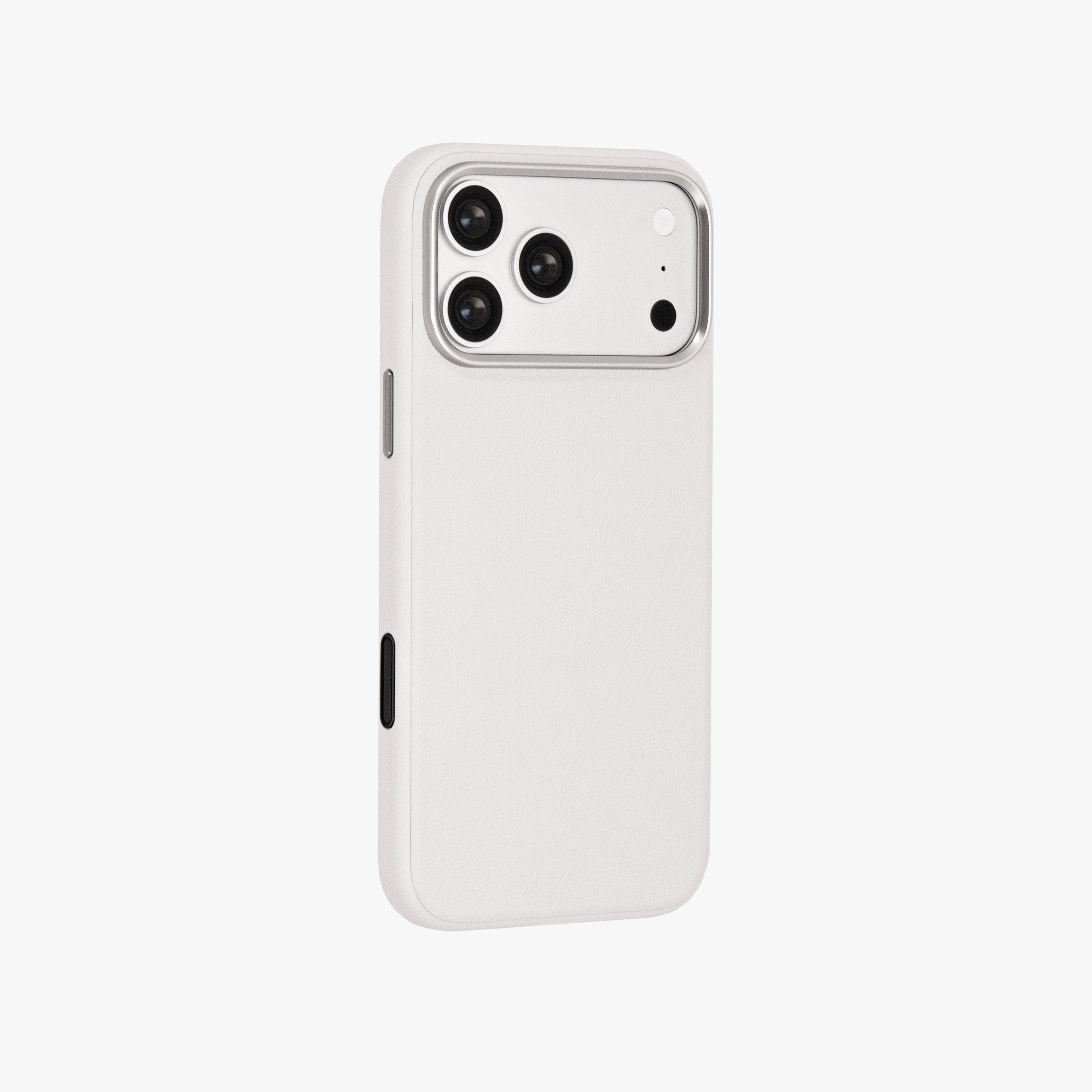 Primo – White Leather Premium MagSafe Case Cover for iPhone 17 Pro Max