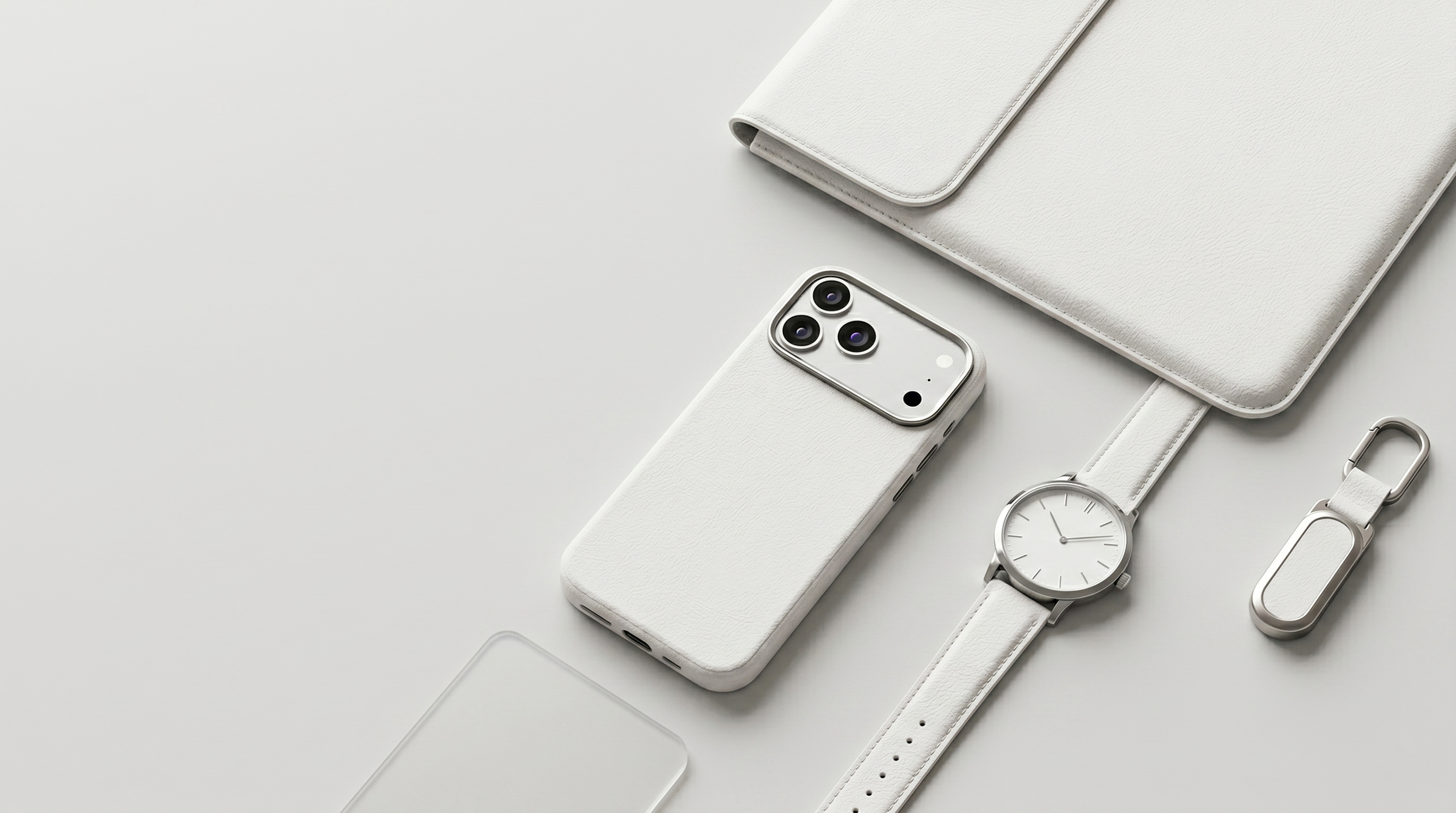 Primo – White Leather Premium MagSafe Case Cover for iPhone 17 pro banner 2