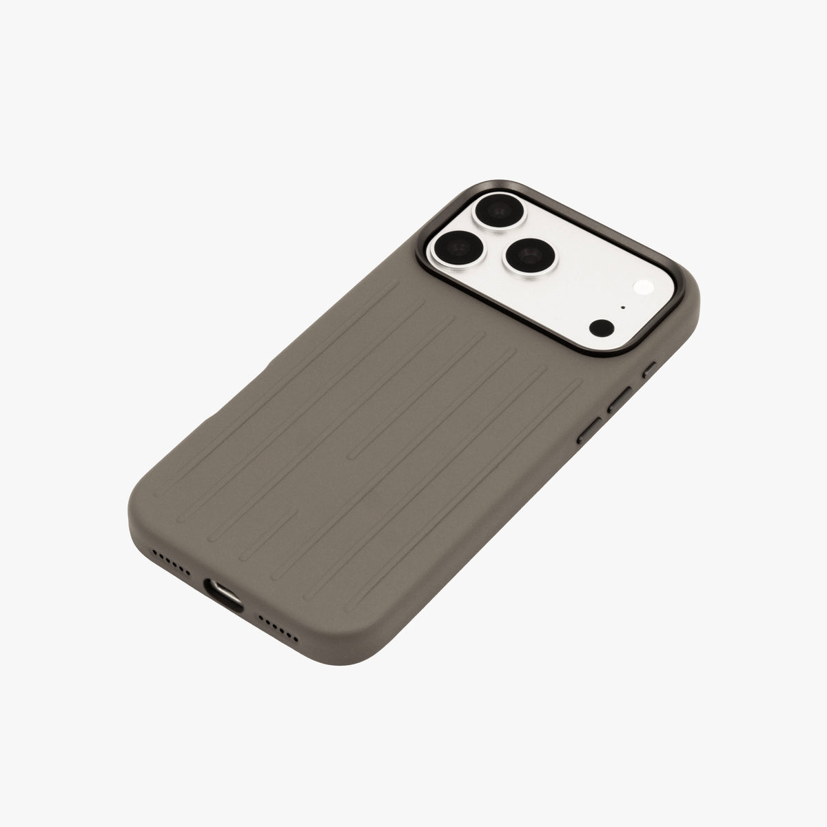 Ridge  – Grey Premium Modern Leather-texture MagSafe Case Cover for iPhone 17 Pro Max