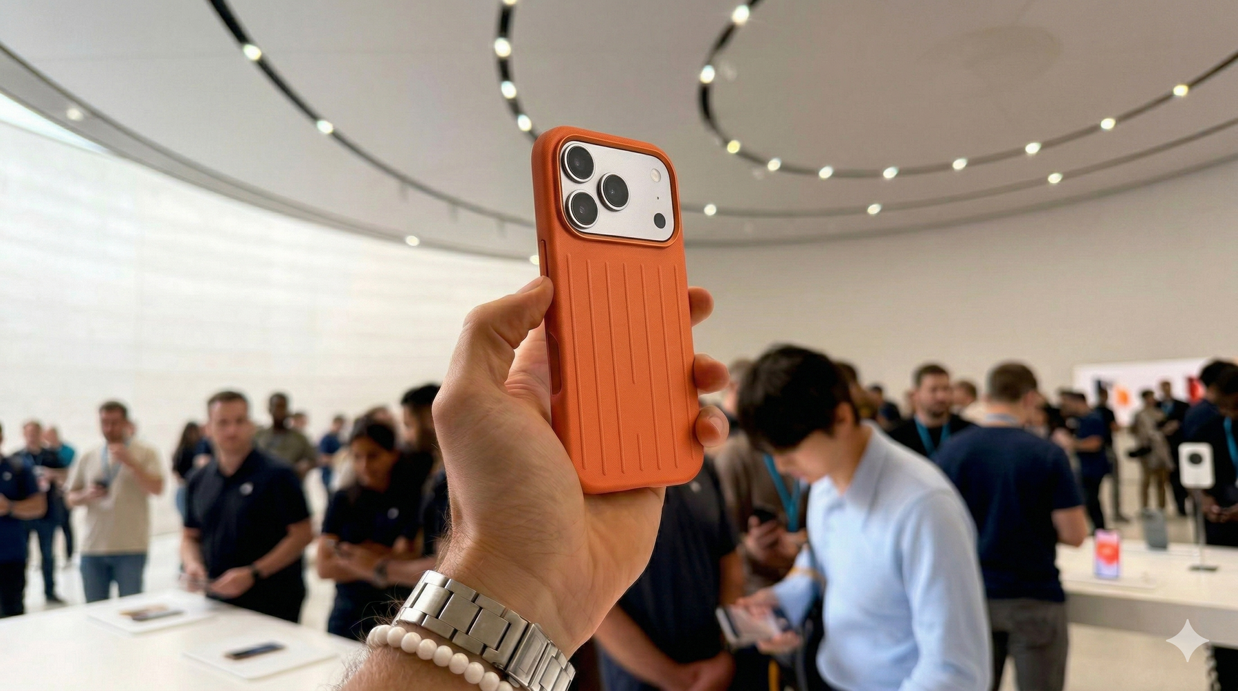Ridge  – Orange Premium Modern Leather-texture MagSafe Case Cover for iPhone 17 Pro Max banner 2
