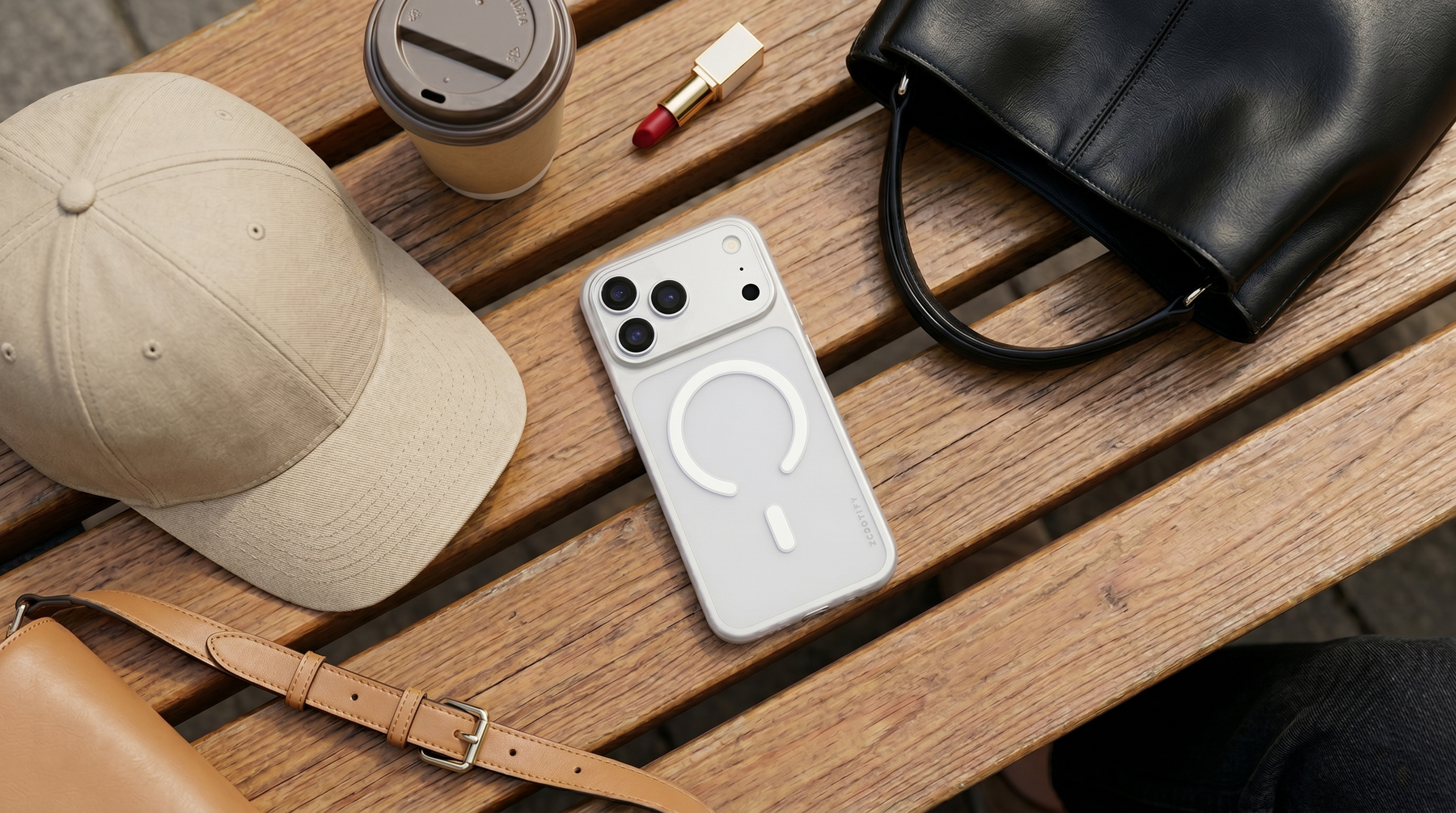 Textura – White PaperFeel MagSafe Case Cover for iPhone 17 Pro Max banner 2