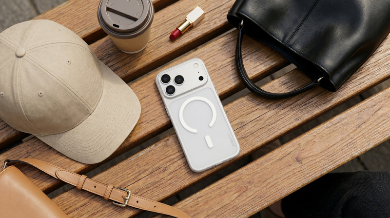 Textura – White PaperFeel MagSafe Case Cover for iPhone 17 Pro Max mobile banner 2