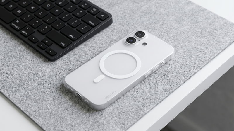 Textura – White PaperFeel MagSafe Case Cover for iPhone 17 mobile banner 1
